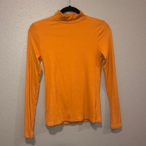 Golden Yellow Turtle Neck Long Sleeve